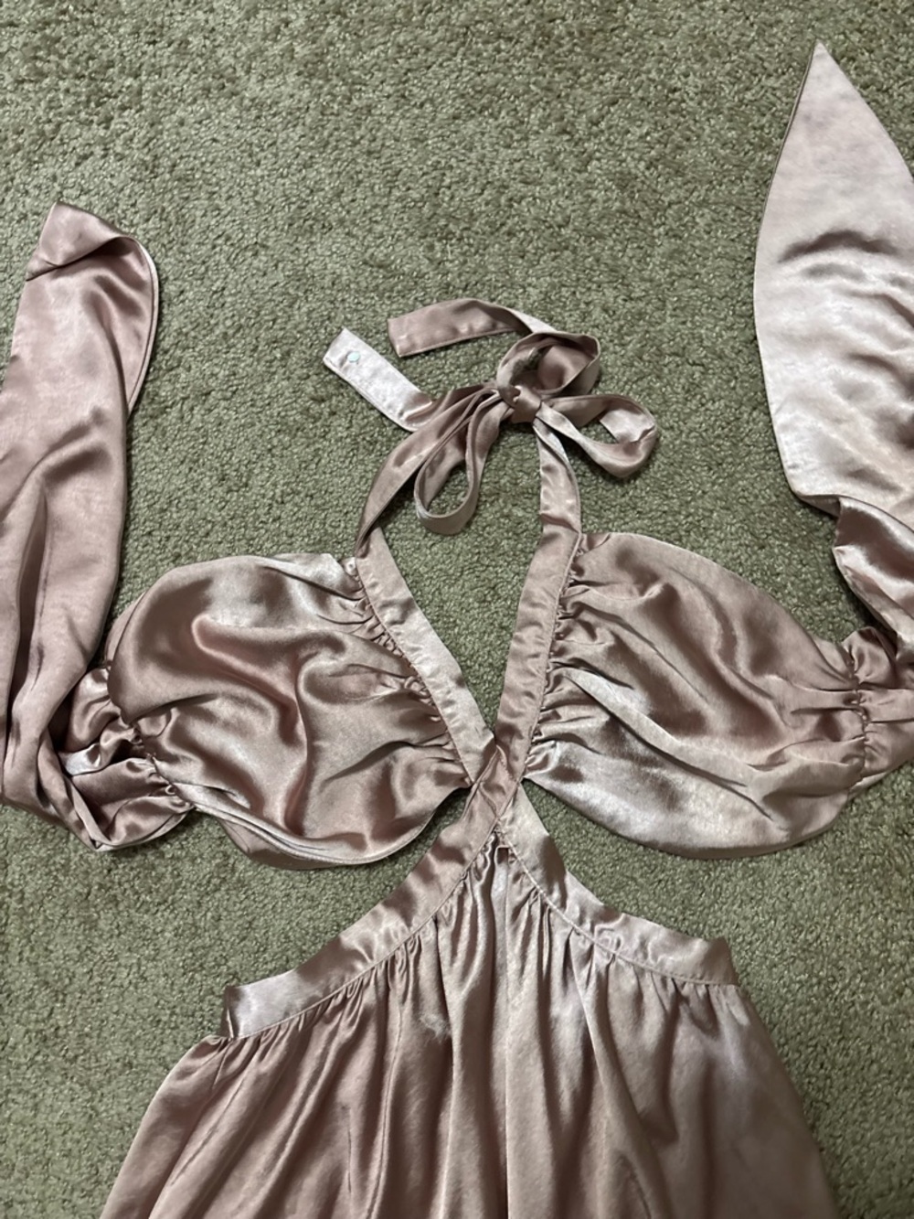 Revolve Line & Dot Emma Cut Out Midi Dress in Mauve Size Medium - Picture 4 of 8